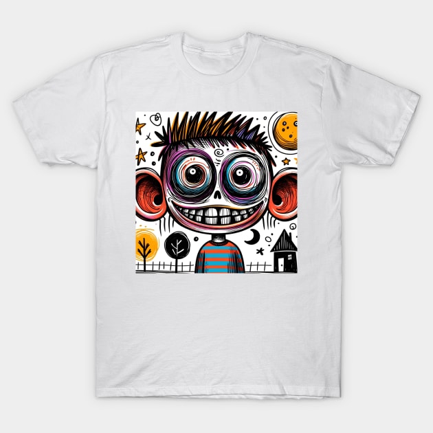 Creepy Portrait T-Shirt by simonebonato99@gmail.com